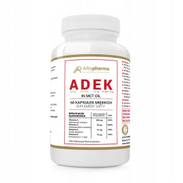 ADEK FORTE A,D3,E,K2 MK-7 w oleju MCT 60 kaps