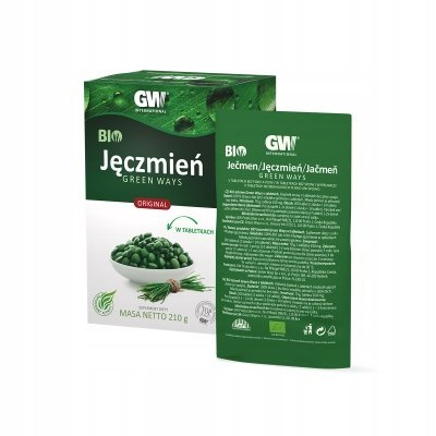 BIO Jęczmień Green Ways 600 tabletek 210 g CHLOROFIL, ANTYOKSYDANT BIO Jęczmień Green Ways 600 tabletek 210 g CHLOROFIL, ANTYOKSYDANT
