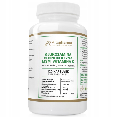 GLUKOZAMINA CHONDROITYNA MSM WITAMINA C WEGE 120 kaps GLUKOZAMINA CHONDROITYNA MSM WITAMINA C WEGE 120 kaps