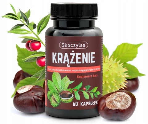 Krążenie RUSZCZYK, DIOSMINA, KASZTANOWIEC 60 kapsułek Krążenie RUSZCZYK, DIOSMINA, KASZTANOWIEC 60 kapsułek