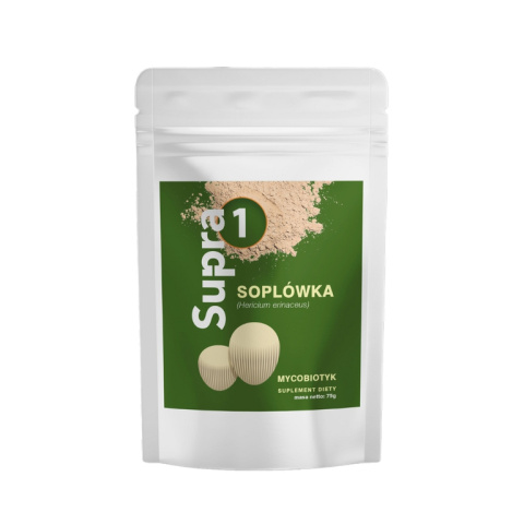Supra1 Soplówka Jeżowata proszek 60g wsparcie dla układu pokarmowego Supra1 Soplówka Jeżowata proszek 60g wsparcie dla układu pokarmowego